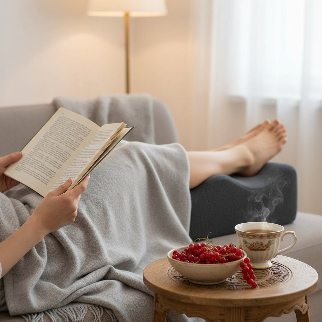 Coussin repose-jambes doux et maintenu