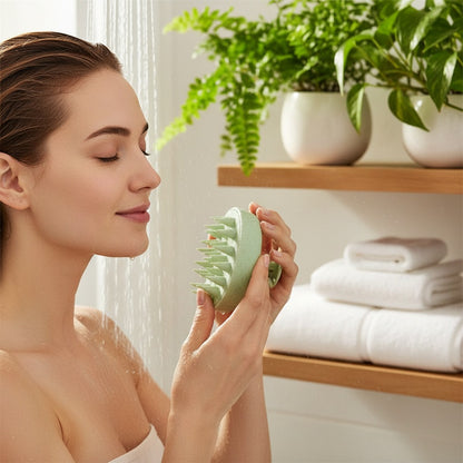 Brosse de massage cuir chevelu en silicone