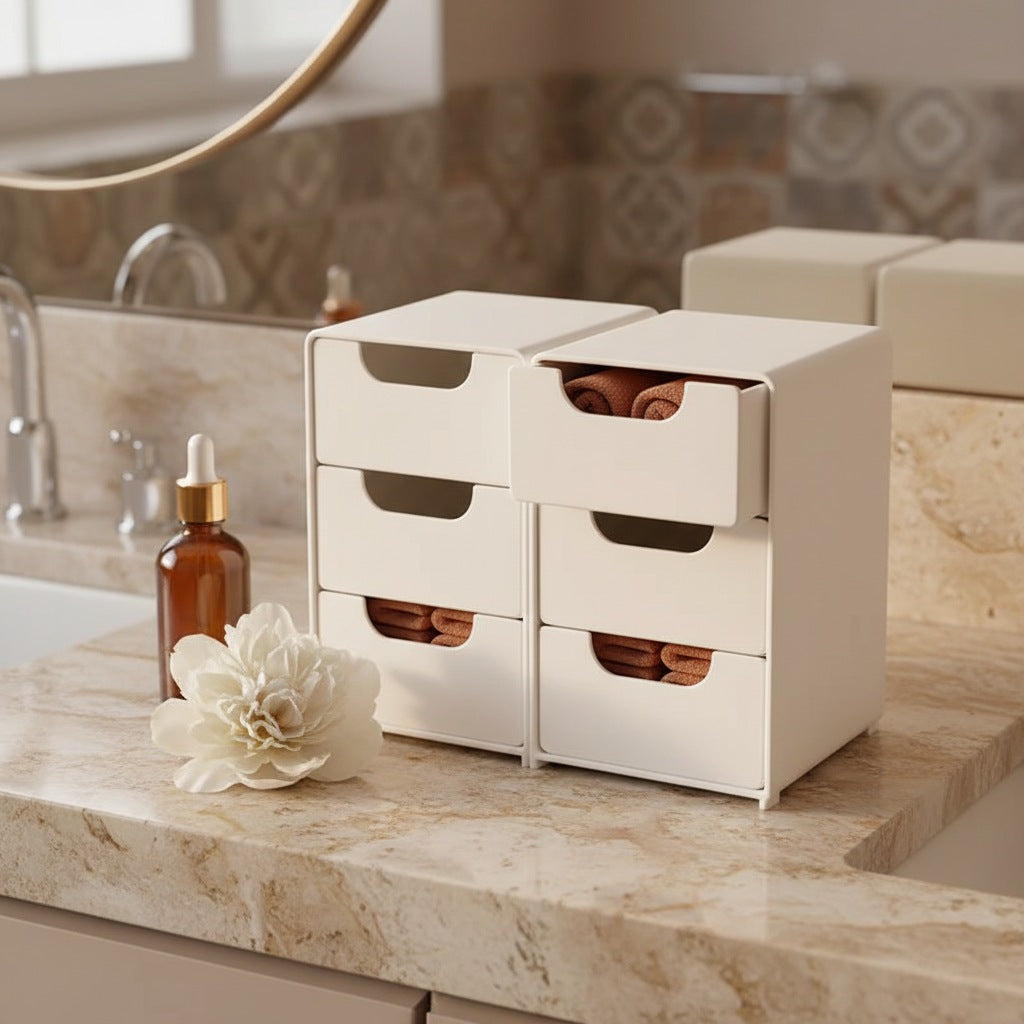 Mini organisateur 3 tiroirs Chandore - vue angle alternatif