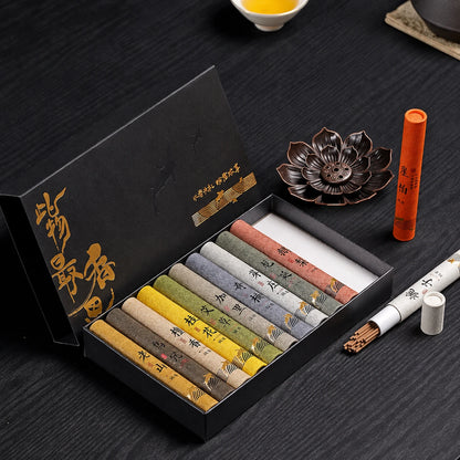 Coffret Découverte d’Encens, 12 Parfums Relaxants & Purifiants, 300 Bâtons
