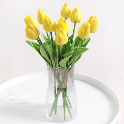 Tulipes artificielles au toucher réel, 5 ou 10 tiges vue 19 - Chandore