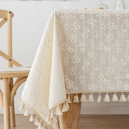 Nappe florale en coton marguerite, esprit champêtre vue 14 - Chandore