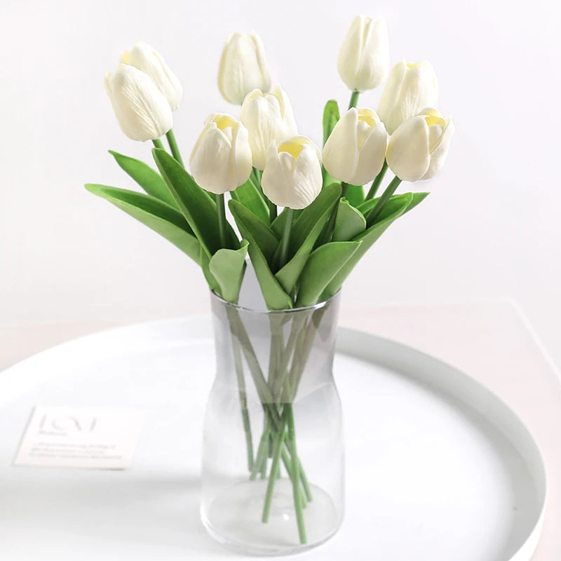 Tulipes artificielles au toucher réel, 5 ou 10 tiges vue 21 - Chandore