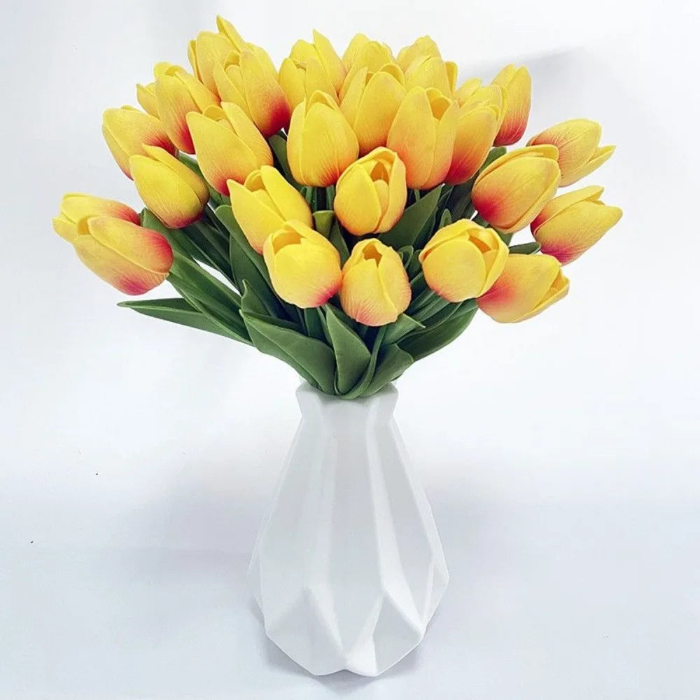 Tulipes artificielles au toucher réel, 5 ou 10 tiges vue 13 - Chandore