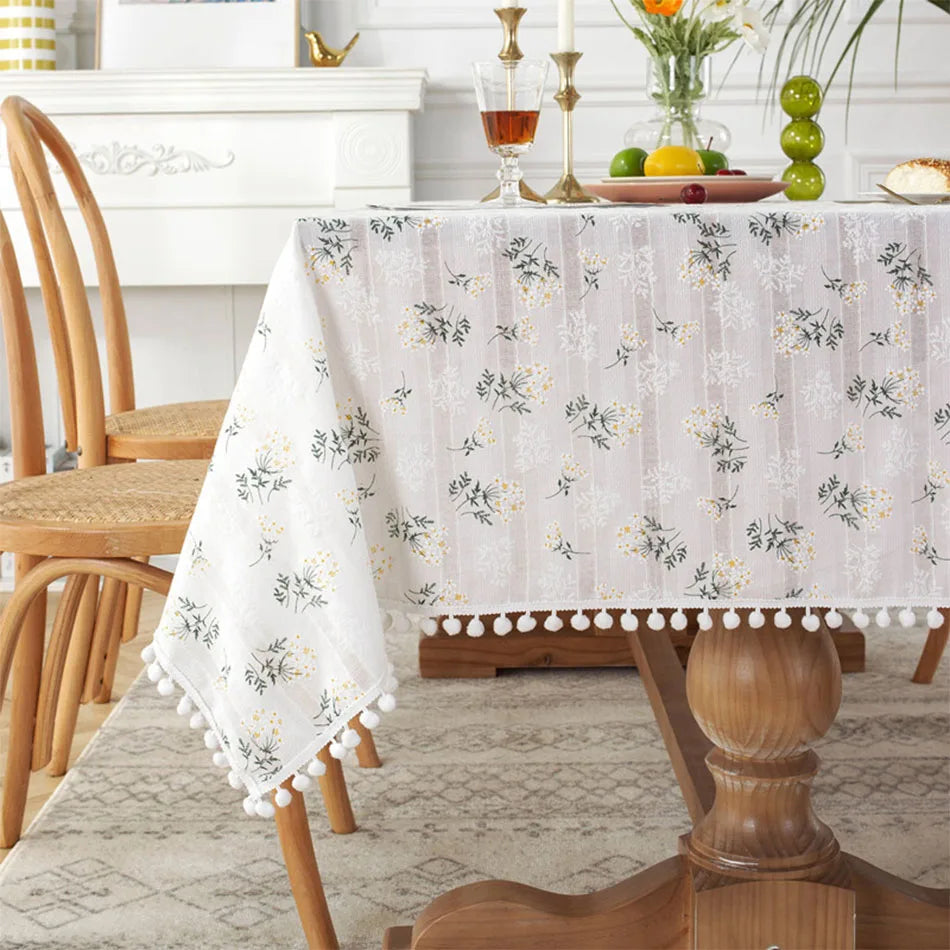 Nappe florale en coton marguerite, esprit champêtre vue 15 - Chandore