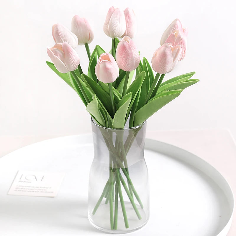 Tulipes artificielles au toucher réel, 5 ou 10 tiges vue 12 - Chandore