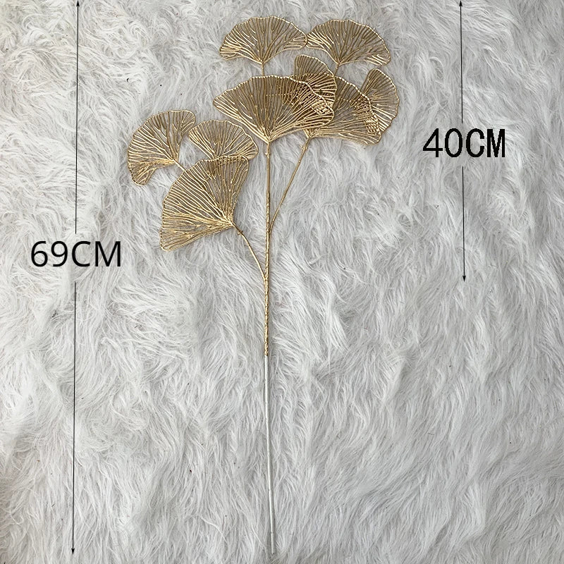 Branche de ginkgo doré artificielle, touche végétale vue 5 - Chandore