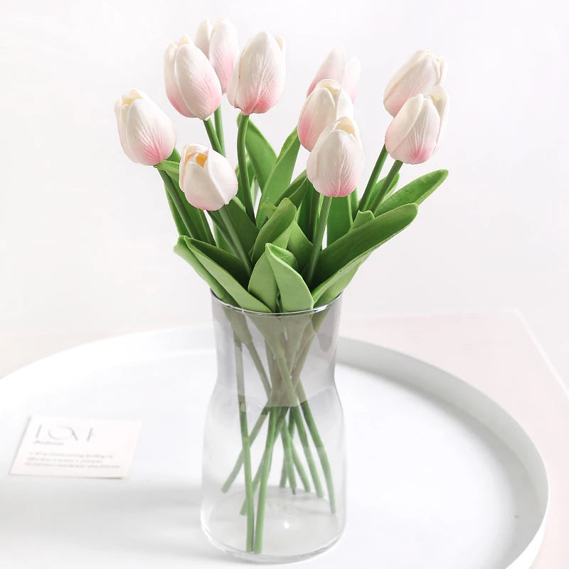 Tulipes artificielles au toucher réel, 5 ou 10 tiges vue 17 - Chandore