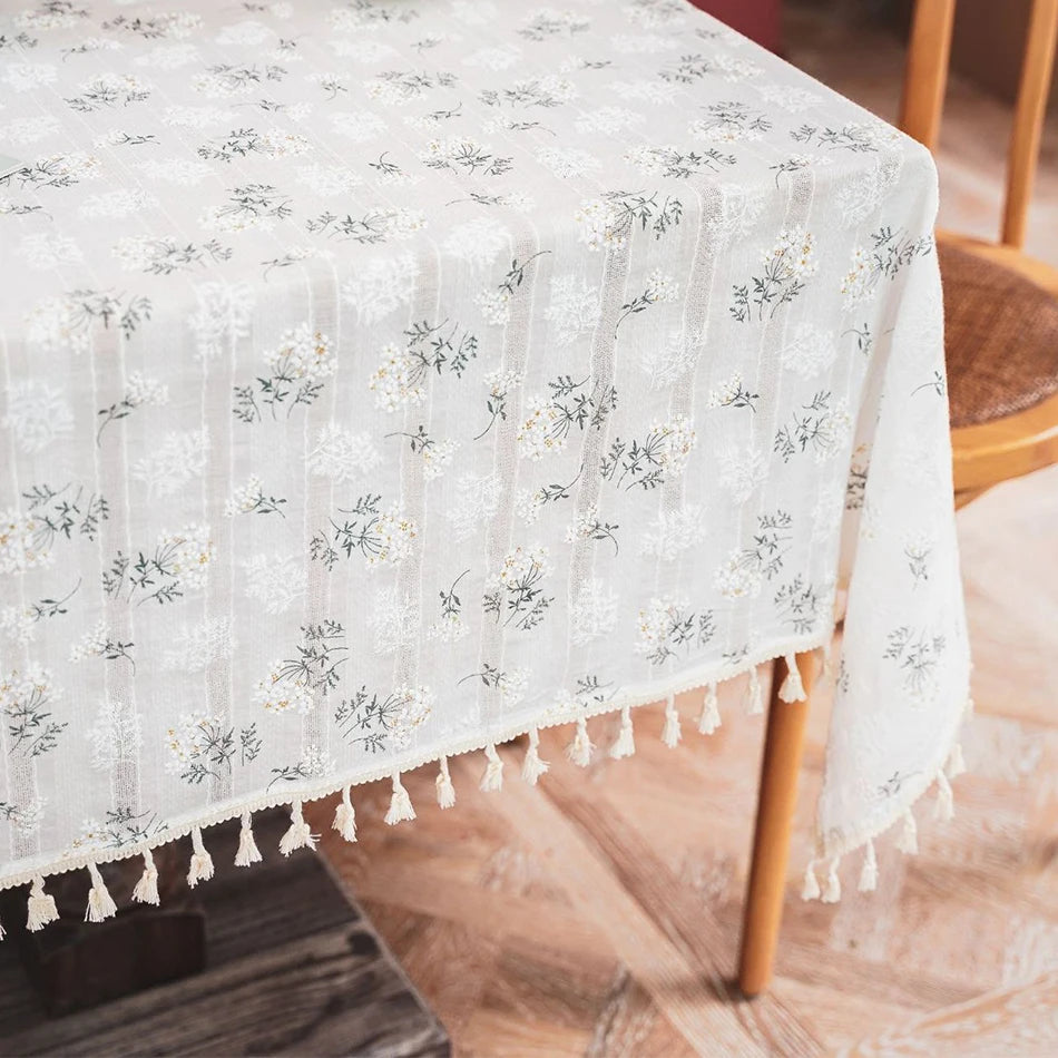 Nappe florale en coton marguerite, esprit champêtre vue 13 - Chandore