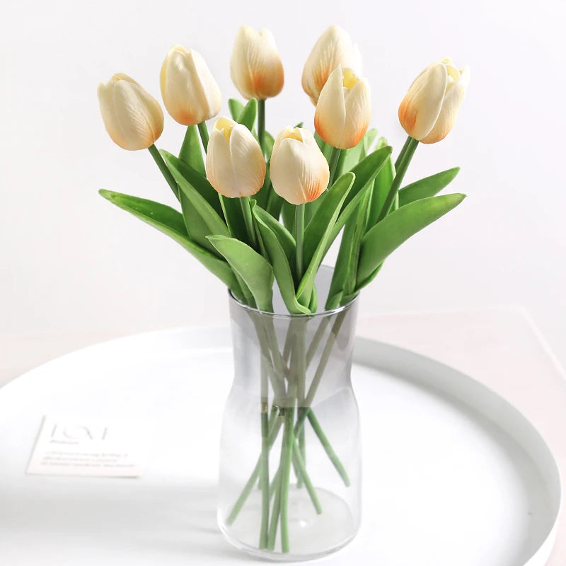 Tulipes artificielles au toucher réel, 5 ou 10 tiges vue 18 - Chandore