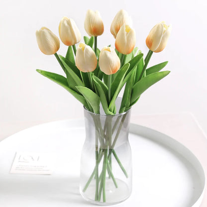 Tulipes artificielles au toucher réel, 5 ou 10 tiges vue 18 - Chandore