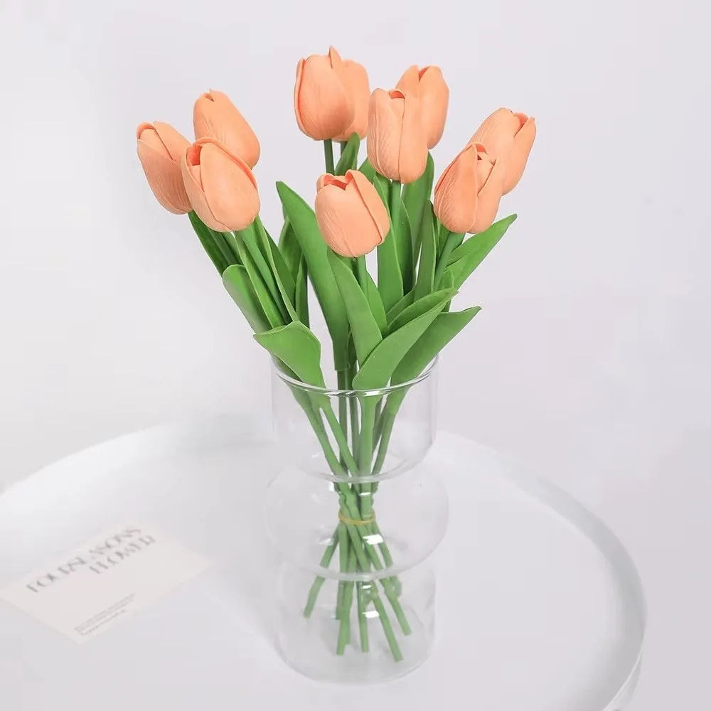 Tulipes artificielles au toucher réel, 5 ou 10 tiges vue 7 - Chandore