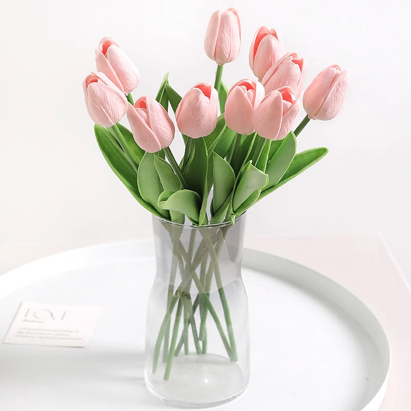 Tulipes artificielles au toucher réel, 5 ou 10 tiges vue 22 - Chandore