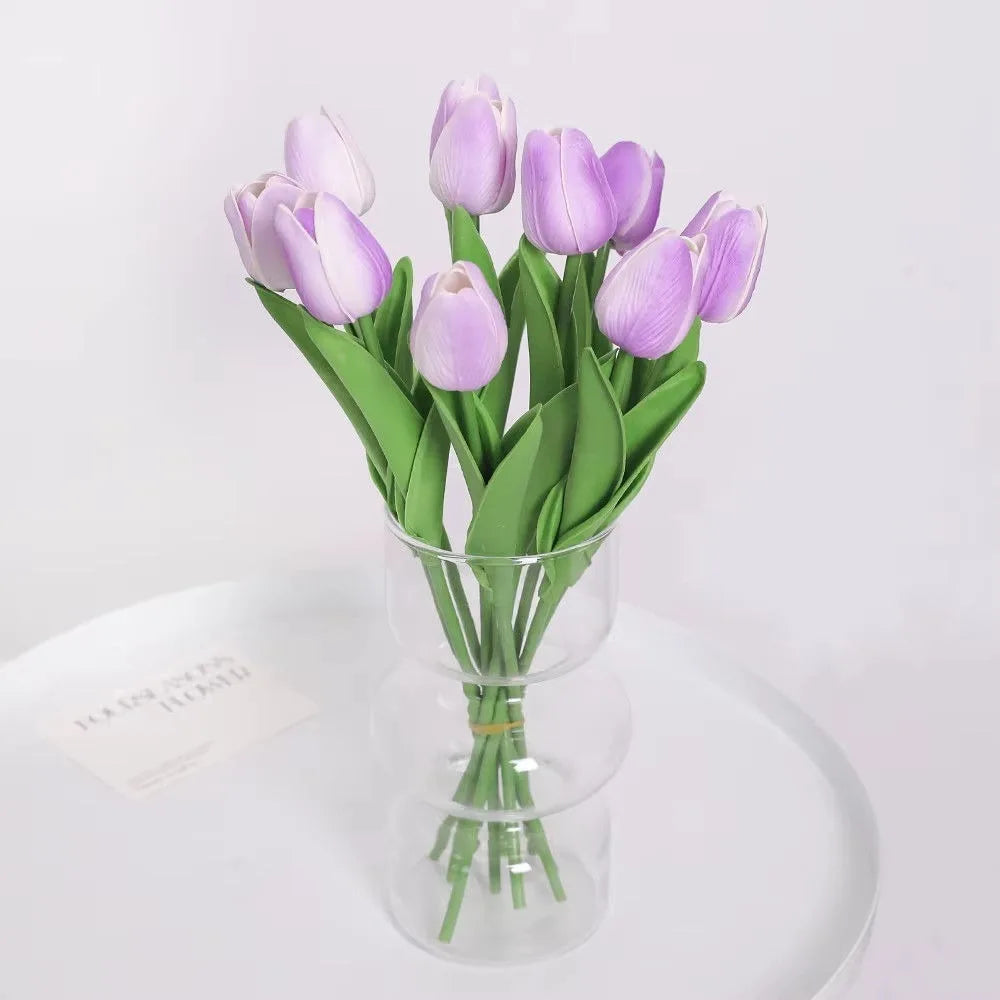 Tulipes artificielles au toucher réel, 5 ou 10 tiges vue 8 - Chandore