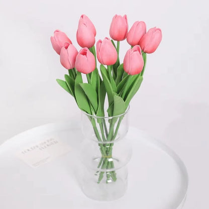 Tulipes artificielles au toucher réel, 5 ou 10 tiges vue 10 - Chandore