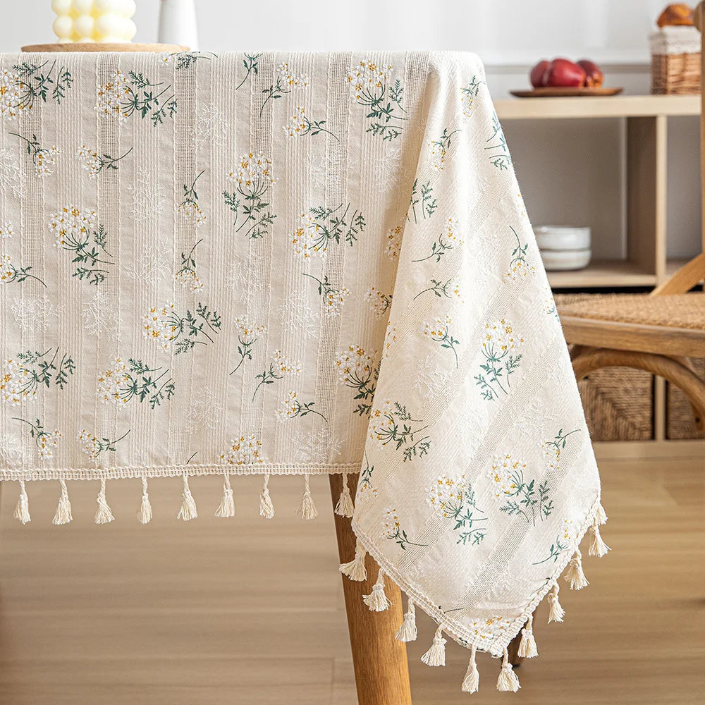 Nappe florale en coton marguerite, esprit champêtre vue 16 - Chandore
