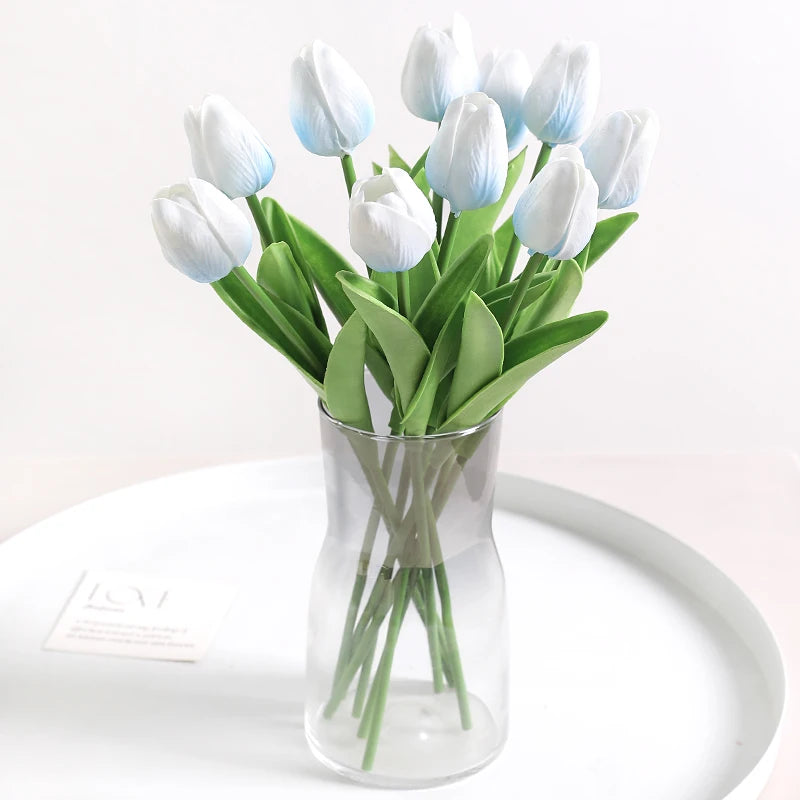 Tulipes artificielles au toucher réel, 5 ou 10 tiges vue 20 - Chandore