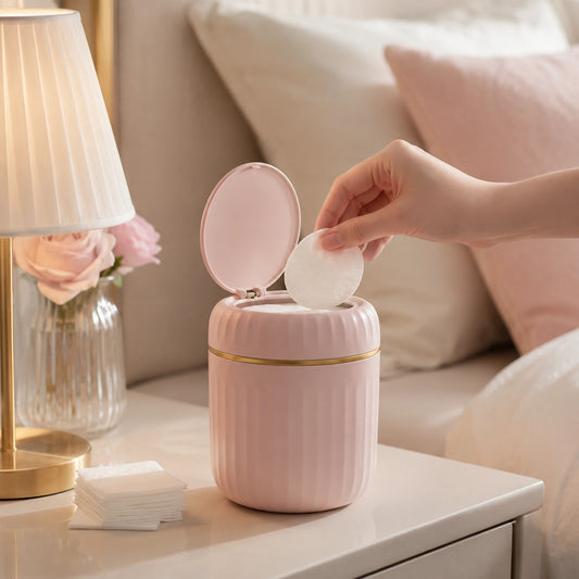 Mini poubelle luxe avec couvercle