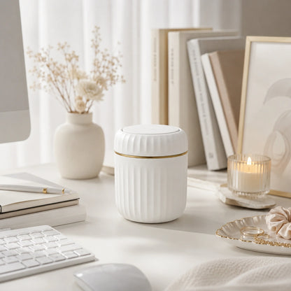 Mini poubelle luxe avec couvercle