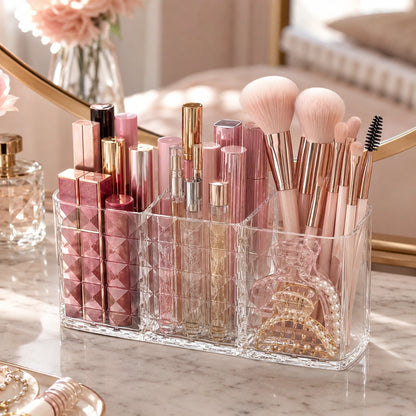Organisateur cosmétique transparent facettes