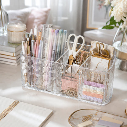 Organisateur cosmétique transparent facettes