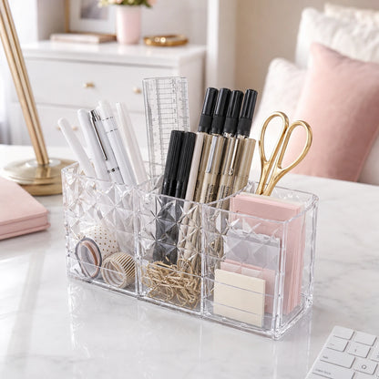 Organisateur cosmétique transparent facettes