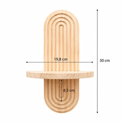 Étagère murale en bois, esprit bohème