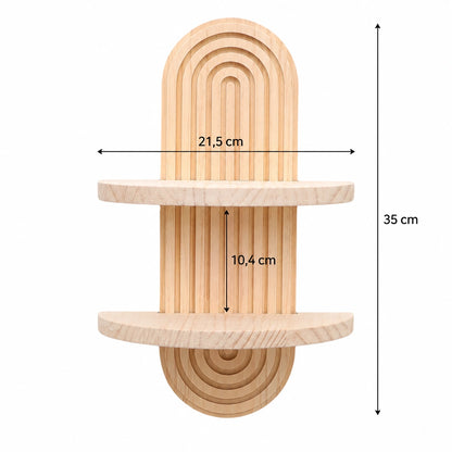 Étagère murale en bois, esprit bohème