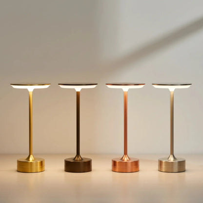 Lampe luxe de chevet tactile sans fil, douce et épurée