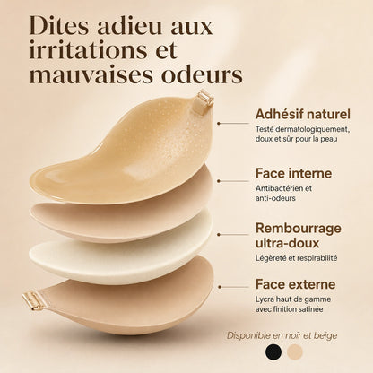 Soutien-gorge adhésif push-up invisibles, sans bretelles