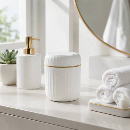 Mini poubelle luxe avec couvercle