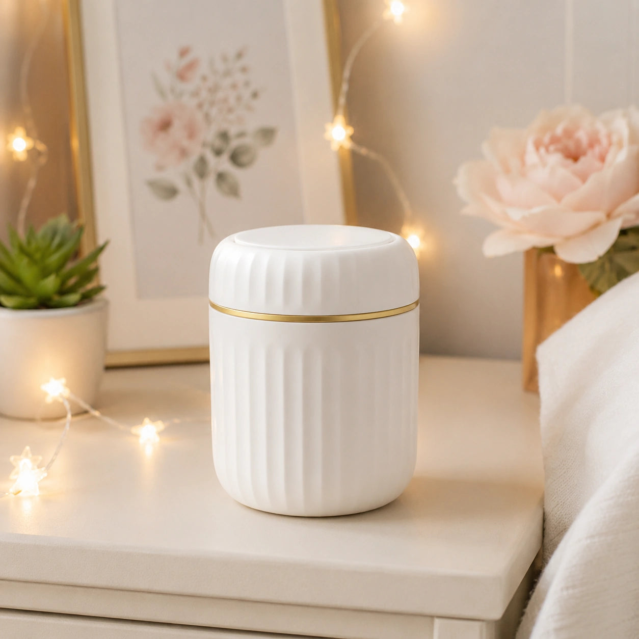 Mini poubelle luxe avec couvercle