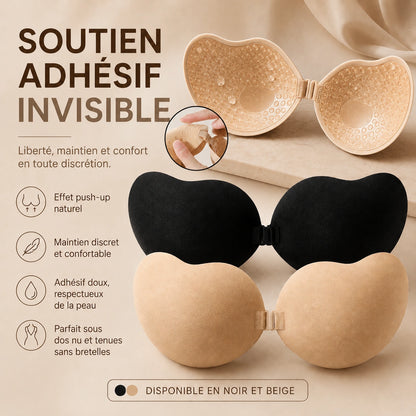 Soutien-gorge adhésif push-up invisibles, sans bretelles